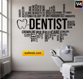 Dentist Word Cluster Clinic Wall Sticker