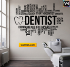 Dentist Word Cluster Clinic Wall Sticker