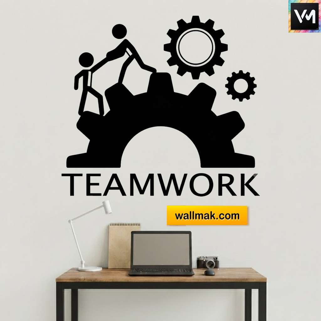 Teamwork Typography Office Wall Sticker