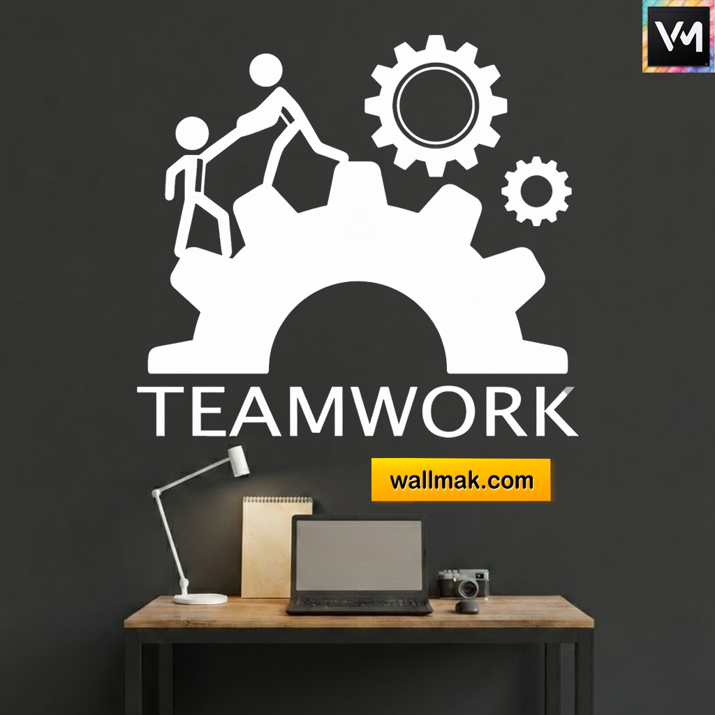 Teamwork Typography Office Wall Sticker