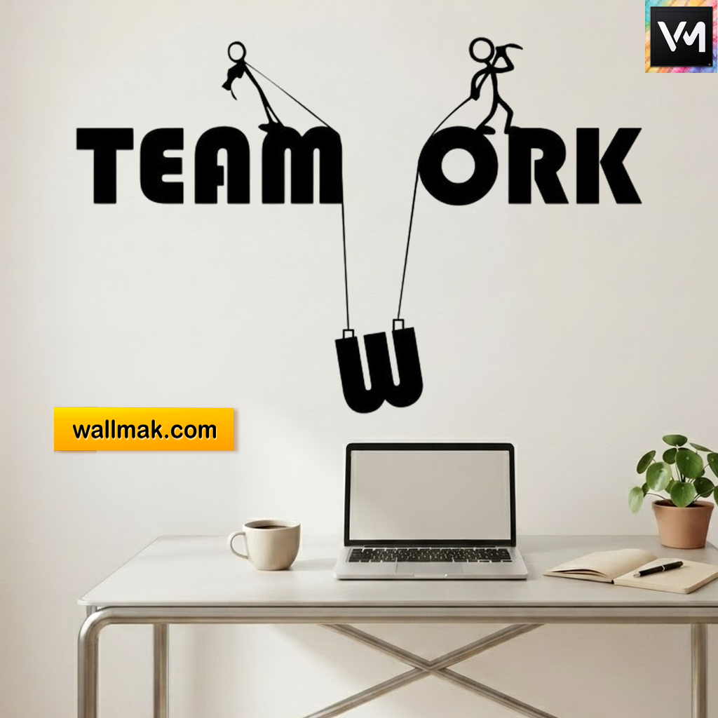 Teamwork Word Art Office Wall Decal