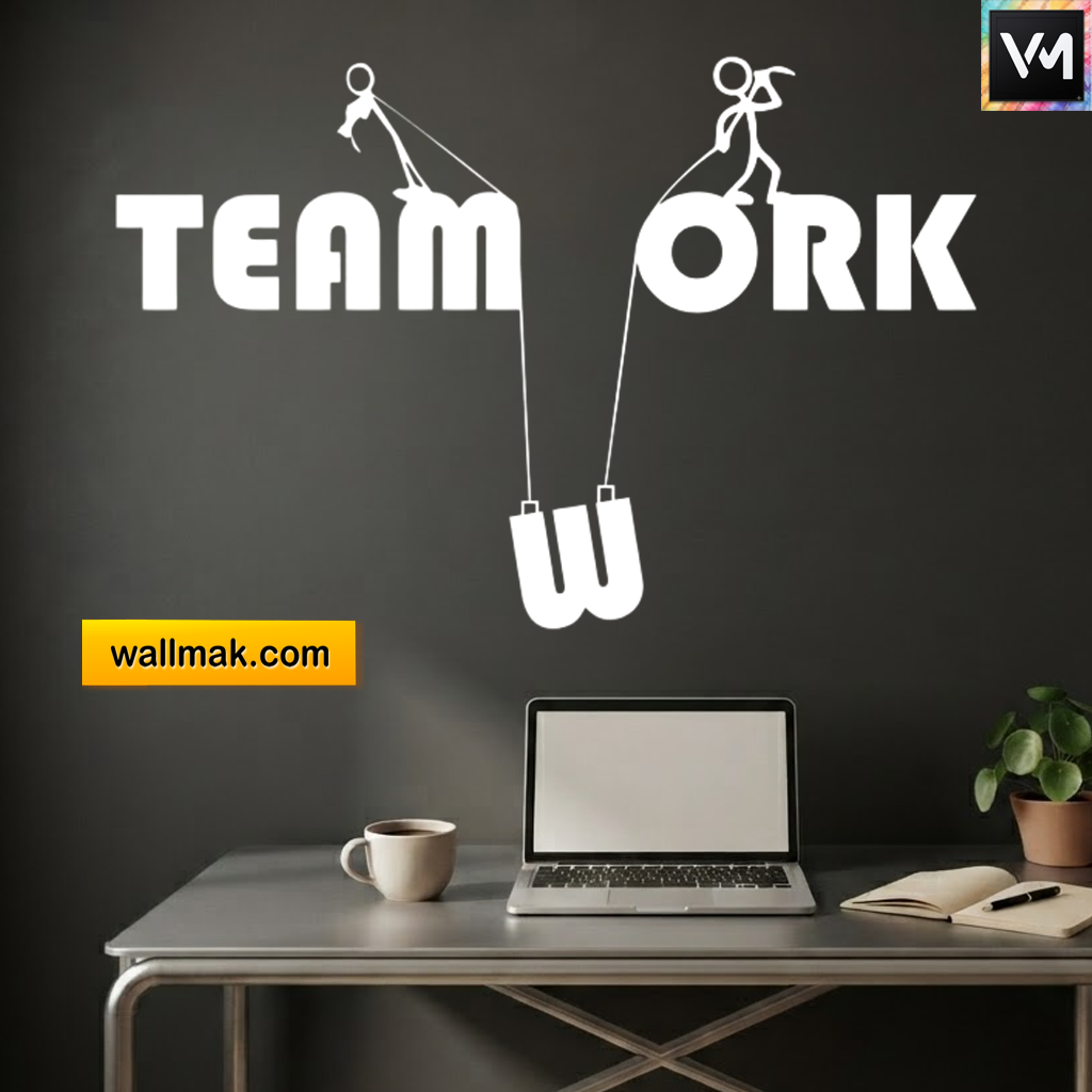 Teamwork Word Art Office Wall Decal