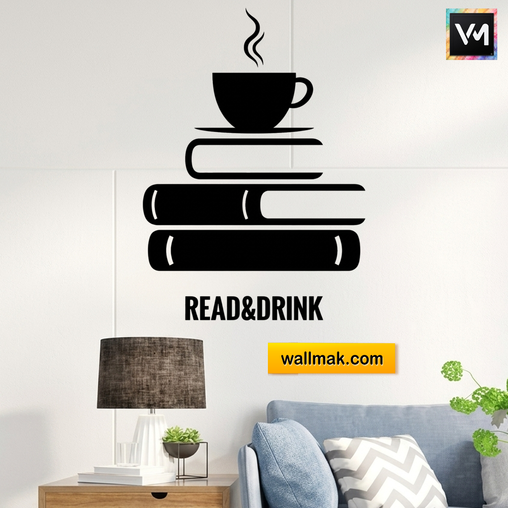 Read &amp; Drink Wall Decal for Reading Nook