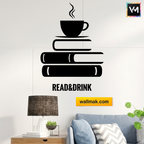 Read &amp; Drink Wall Decal for Reading Nook
