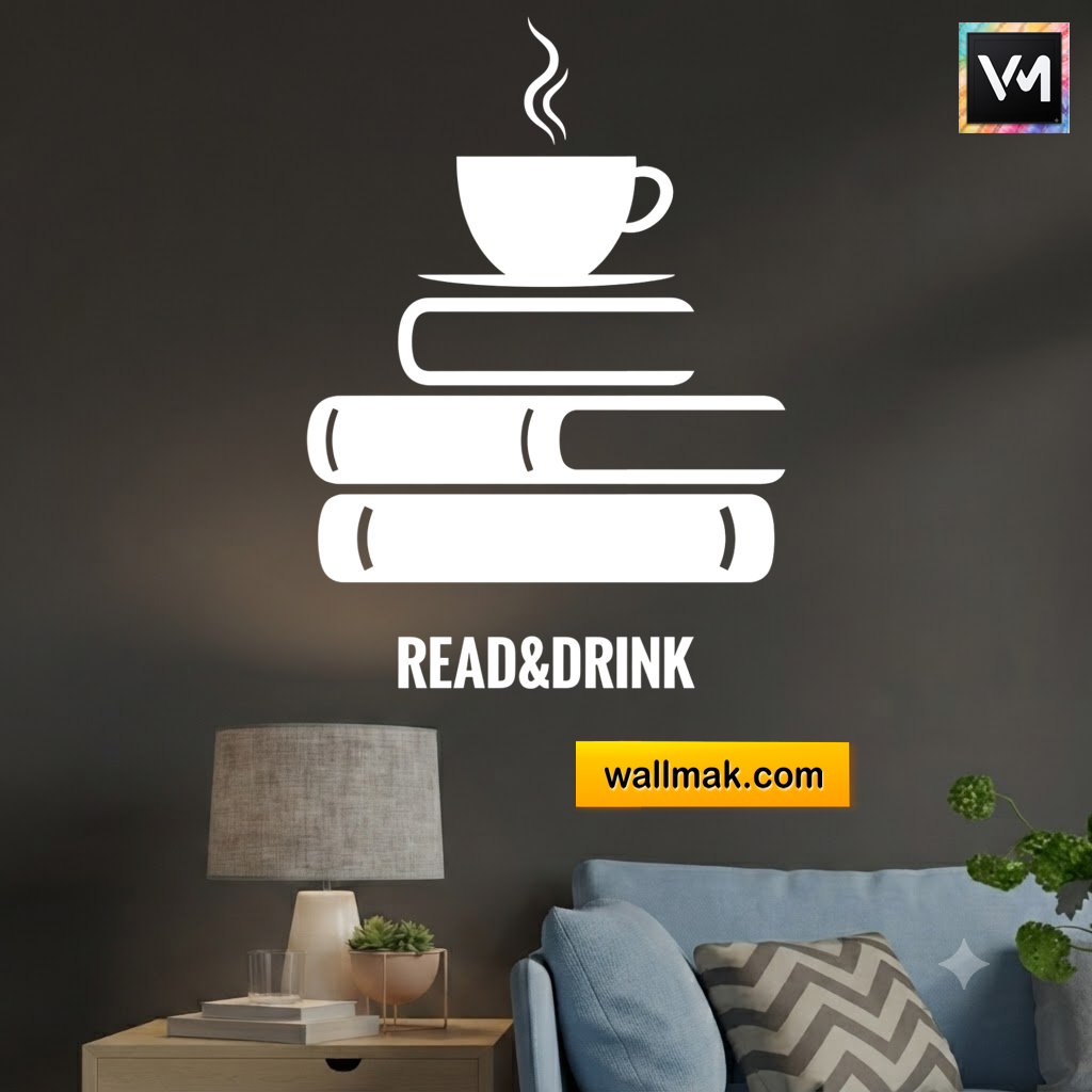 Read &amp; Drink Wall Decal for Reading Nook