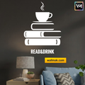 Read &amp; Drink Wall Decal for Reading Nook