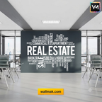 Real Estate Word Cloud Office Wall Sticker