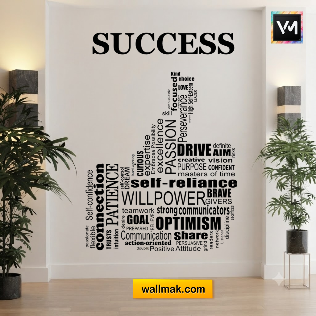 Success Motivational Wall Sticker