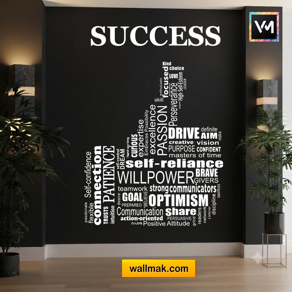 Success Motivational Wall Sticker