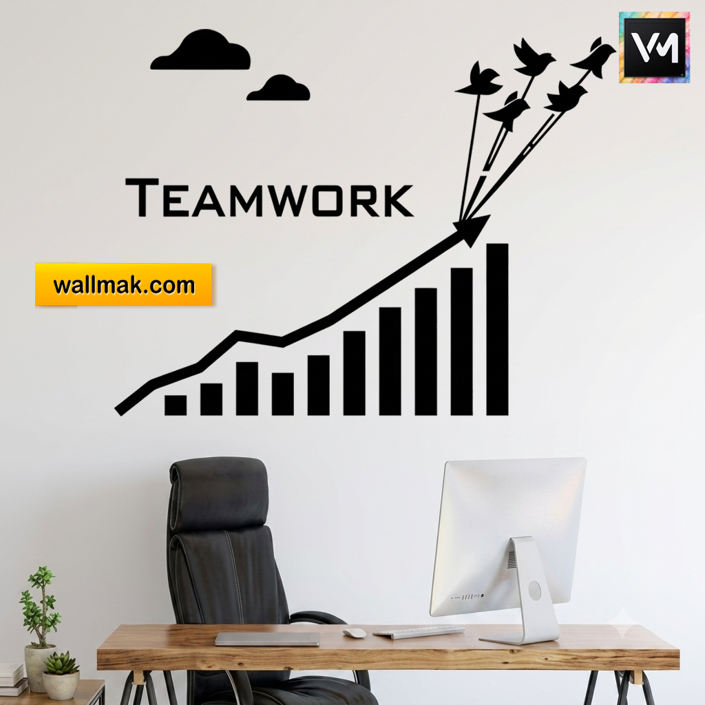 Teamwork Typography Wall Sticker for Office