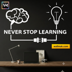 Never Stop Learning Motivational Wall Sticker