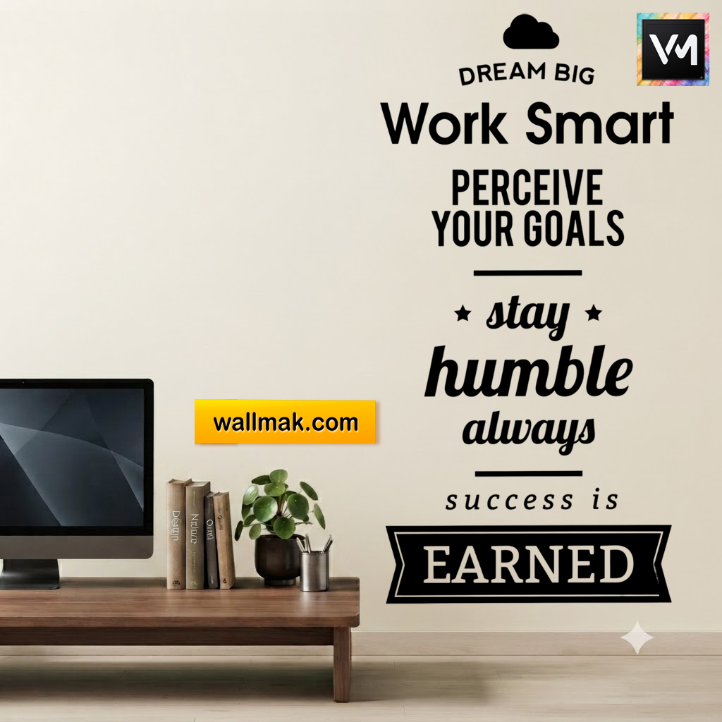 Dream Big Work Smart Motivational Wall Sticker