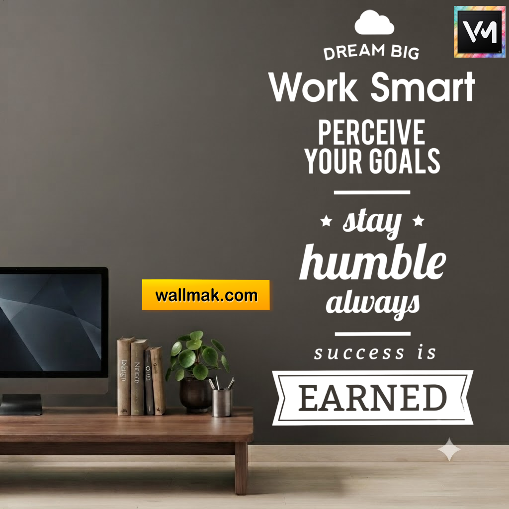 Dream Big Work Smart Motivational Wall Sticker
