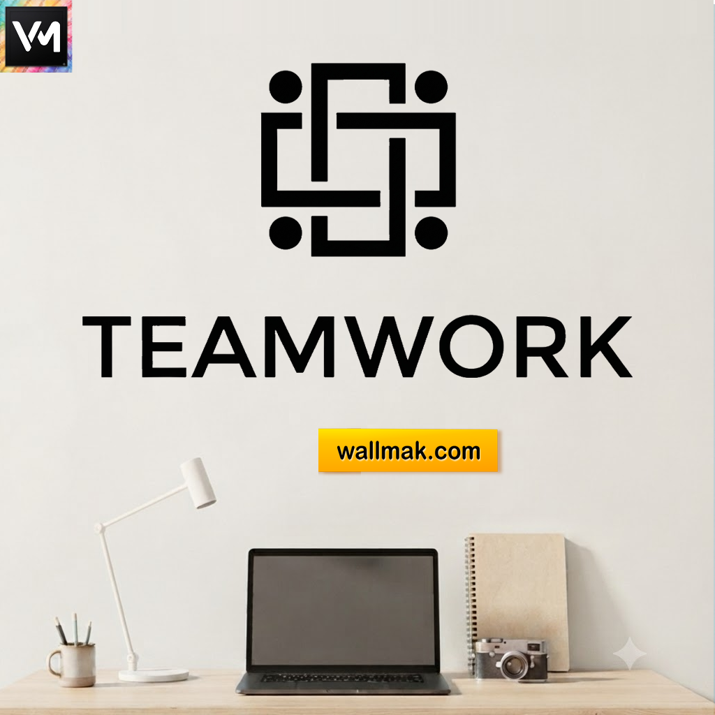 Teamwork Word Cluster Office Wall Sticker