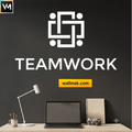Teamwork Word Cluster Office Wall Sticker