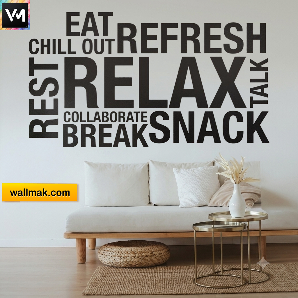 Relax Typography Wall Sticker