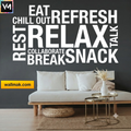 Relax Typography Wall Sticker