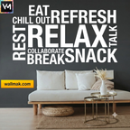 Relax Typography Wall Sticker