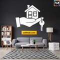 House and Key Real Estate Office Wall Sticker