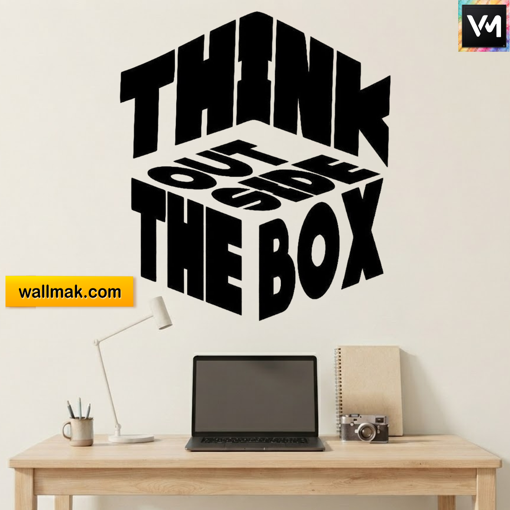 Think Out of the Box Quotes Wall Sticker