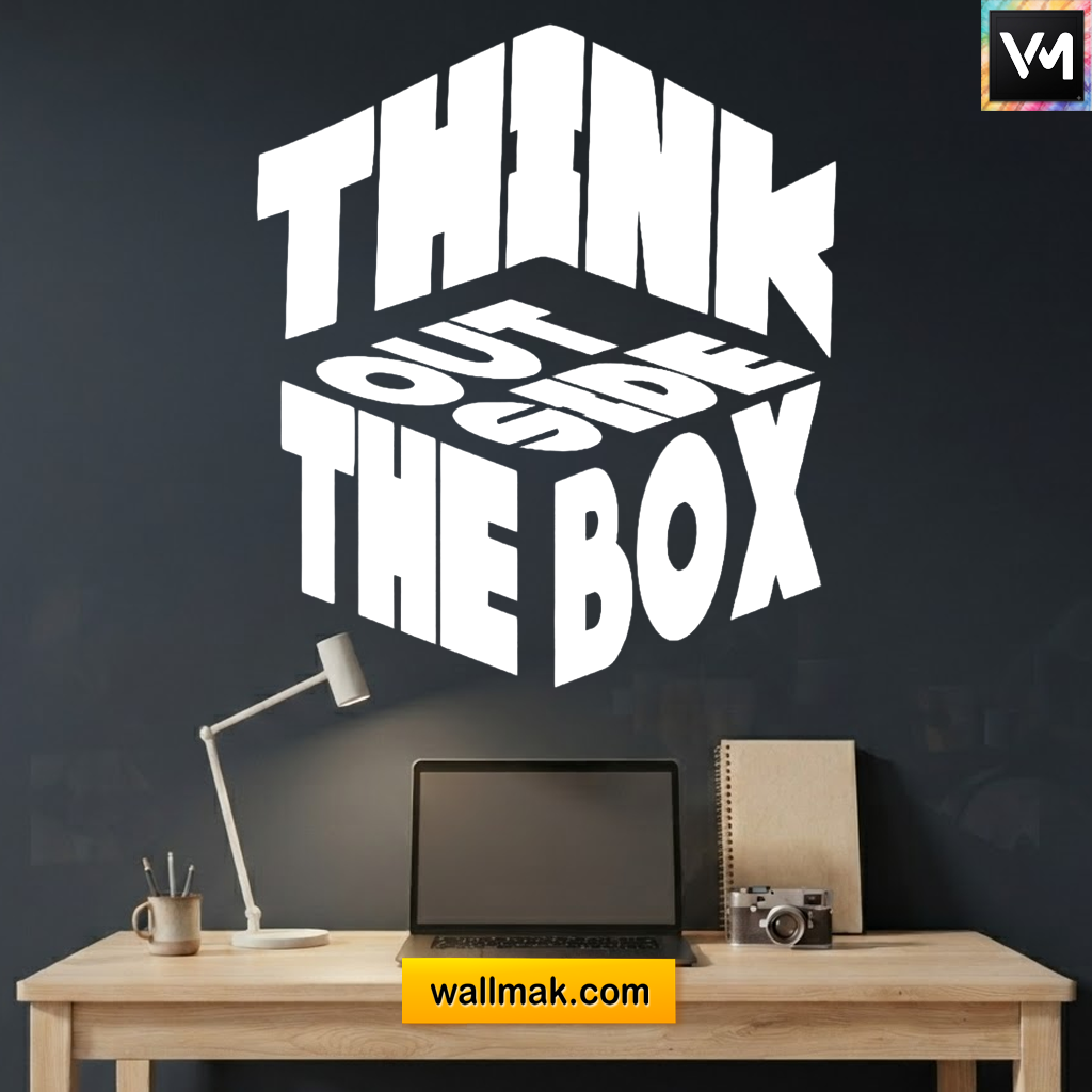 Think Out of the Box Quotes Wall Sticker