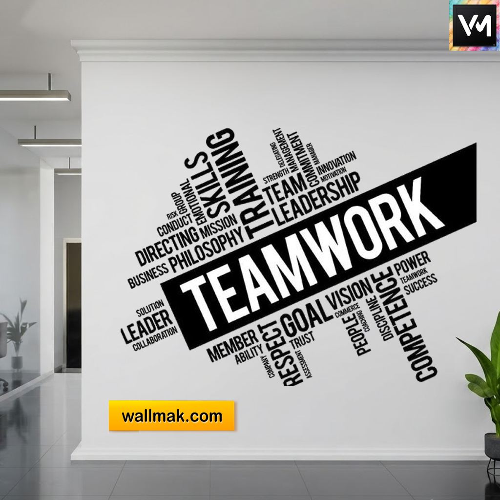 Office Word Cloud Wall Sticker