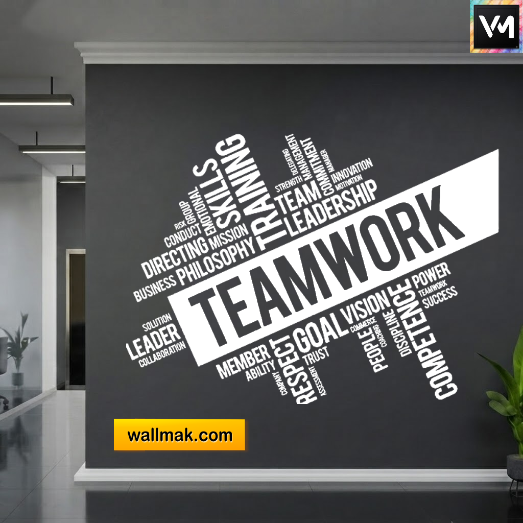 Office Word Cloud Wall Sticker