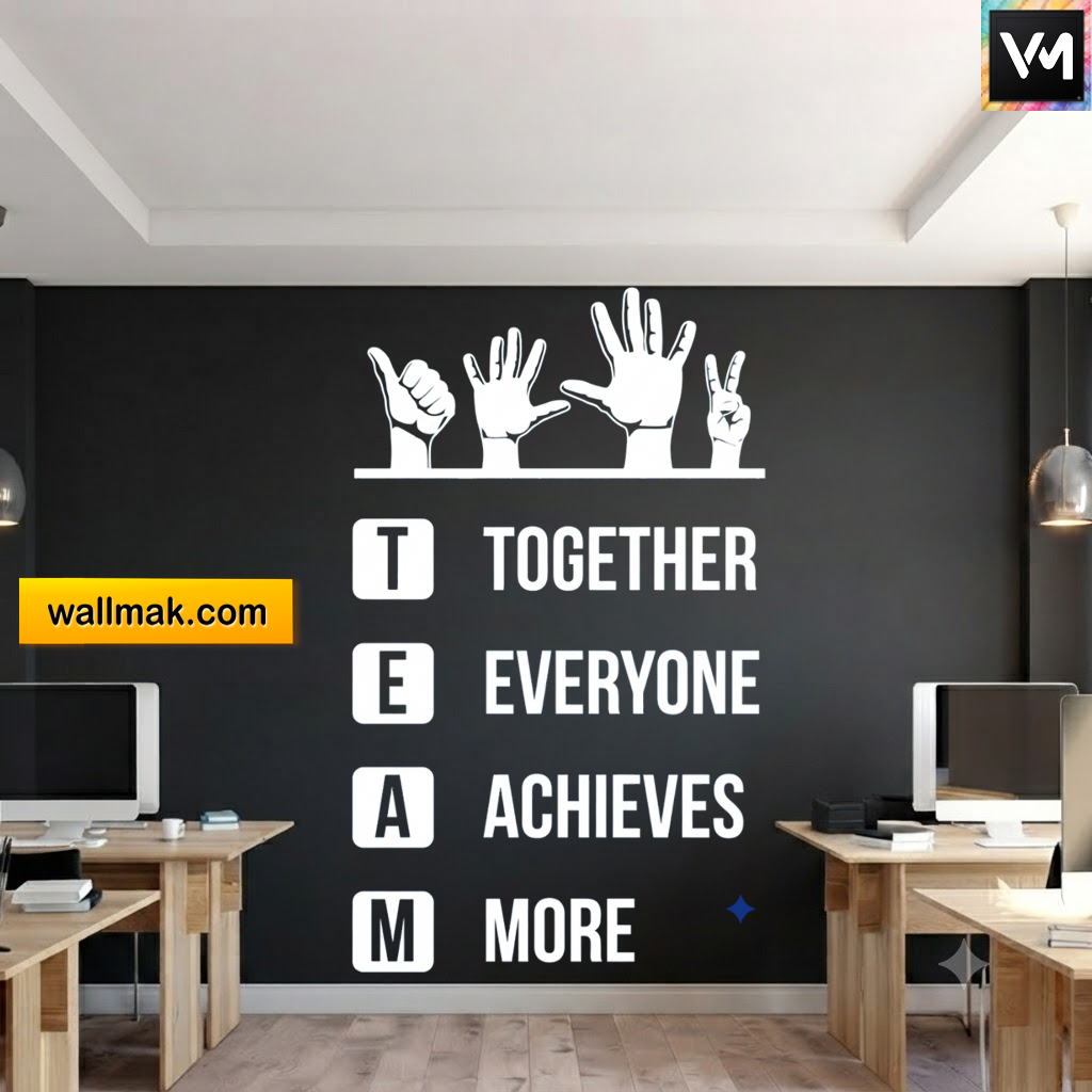 Team Together Everyone Achieve Office Wall Sticker