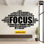 Focus Word Cluster Office Wall Sticker