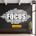 Focus Word Cluster Office Wall Sticker