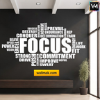 Focus Word Cluster Office Wall Sticker