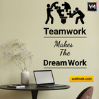 Teamwork Makes The Dream Work Office Wall Decal