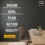 Action Makes Your Dreams Reality Motivational Wall Sticker
