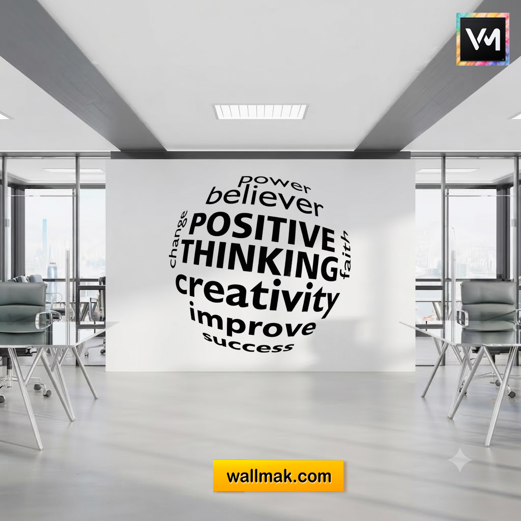 Positive Thinking Quotes Wall Sticker