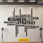 Business Strategy Typography Office Wall Sticker