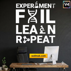 Experiment Fail Learn Repeat Classroom Wall Sticker