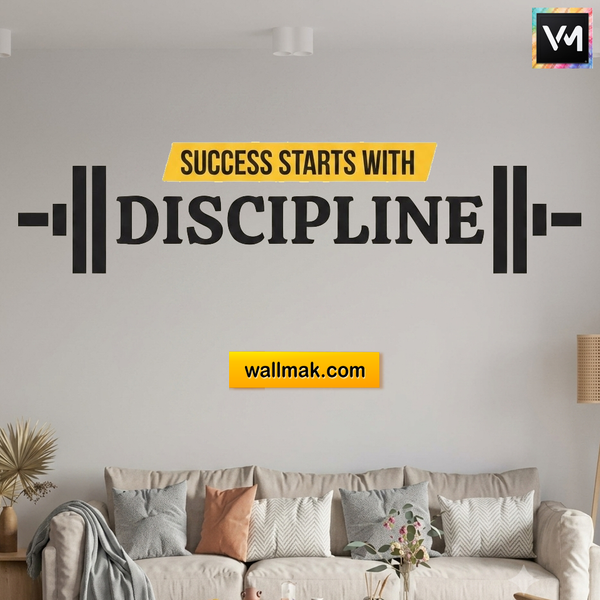Success Starts With Discipline Motivational Wall Sticker