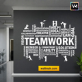 Teamwork Word Cluster Wall Sticker for Office