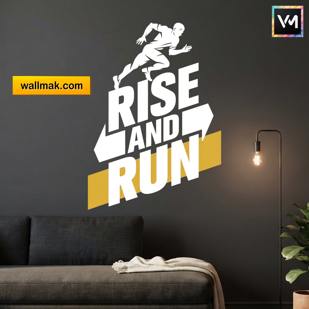 Rise and Run Motivational Wall Sticker