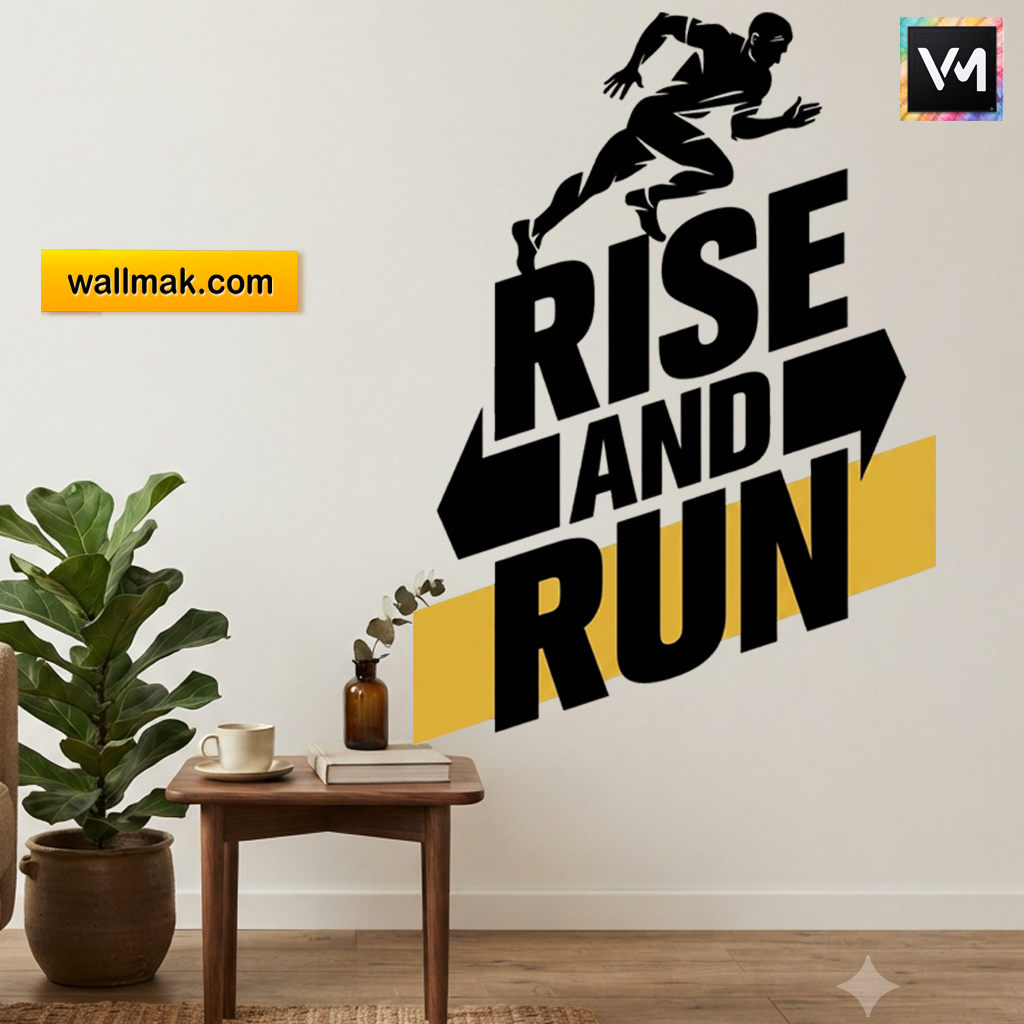 Rise and Run Motivational Wall Sticker