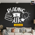 Reading Is Lit Wall Sticker for Study Room