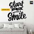 Start the Day With a Smile Quotes Wall Sticker