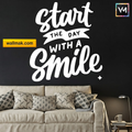 Start the Day With a Smile Quotes Wall Sticker