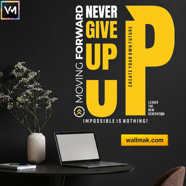 Never Give Up Motivational Wall Sticker